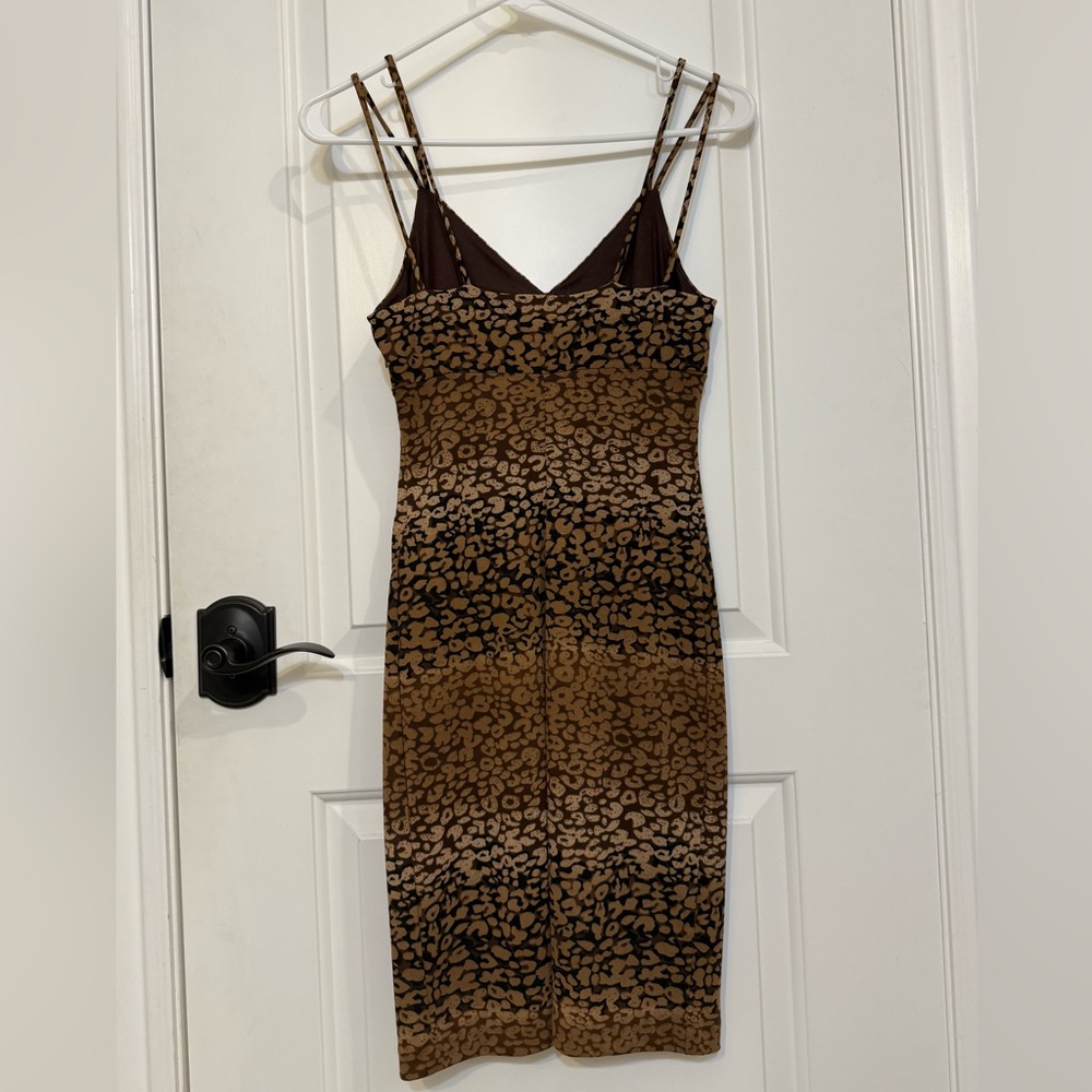 Bisou Bisou Animal Print Cocktail Dress with Beaded Details - Picture 3 of 6
